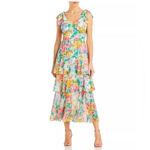 WAYF Hampton Tiered Midi Dress- Floral